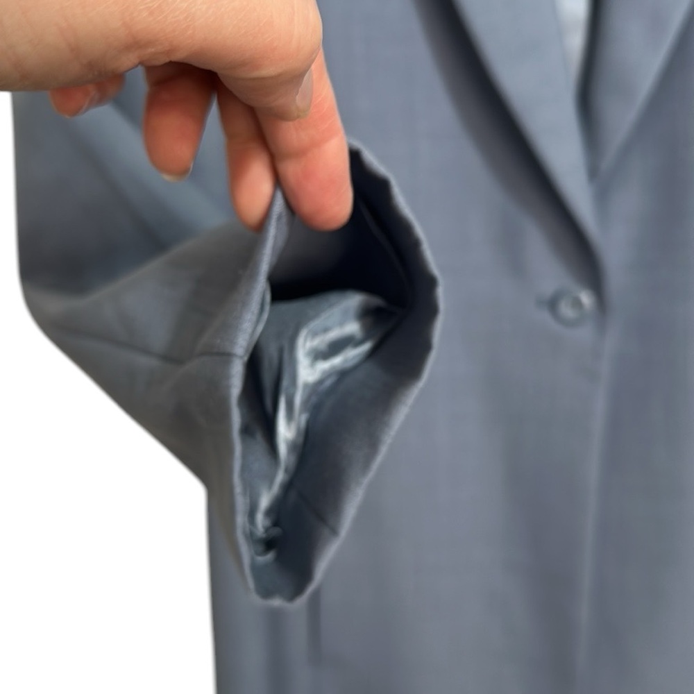 Pendleton Slate/Light Blue Single Button 100% Vir… - image 6